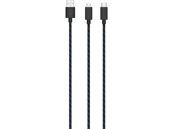 Venom VS5002, Kabel, PlayStation 5, Sort, Blå, 3 m, 50 mm, 40 mm