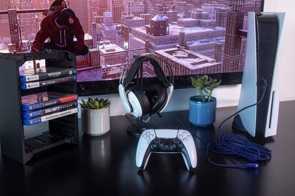 Venom VS5002, Kabel, PlayStation 5, Sort, Blå, 3 m, 50 mm, 40 mm