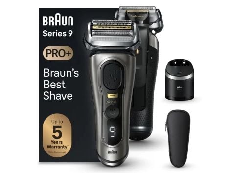 Braun Series 9 Pro+ 9565cc elektrisk barbermaskin våt/tørr med 5+1 elementer og rengjøringsstasjon