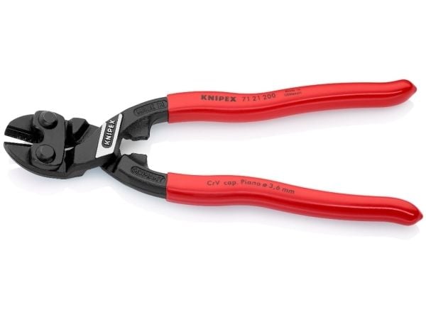Knipex 71 21 200 avbitartång krom-vanadinstål plast röd (71 21 200)