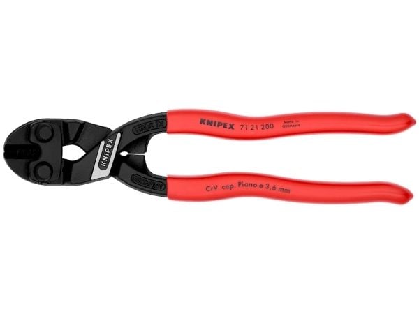 Knipex 71 21 200 avbitartång krom-vanadinstål plast röd (71 21 200)