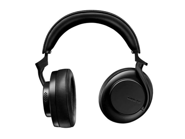 Shure AONIC 50 - Hodetelefoner med mikrofon - full størrelse - Bluetooth - trådløs - aktiv støydemping - 3,5 mm jakk, USB-C - helsvart