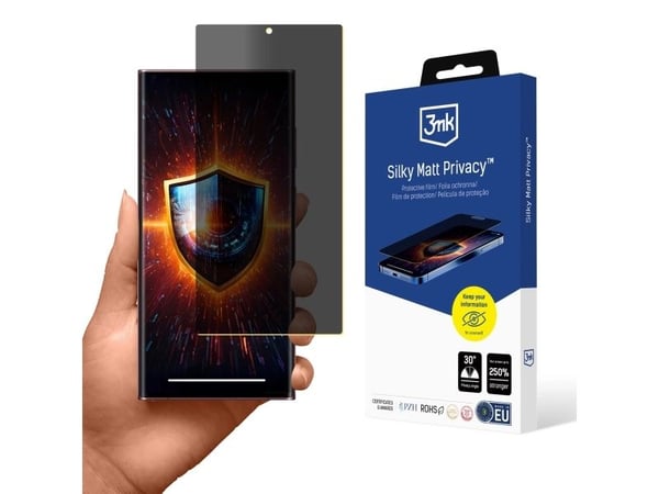 3MK 5903108572057, Samsung, Galaxy S22 Ultra 5G, Naarmuuntumisenkestävä, Iskunkestävä, Läpinäkyvä, Musta, 1 kpl