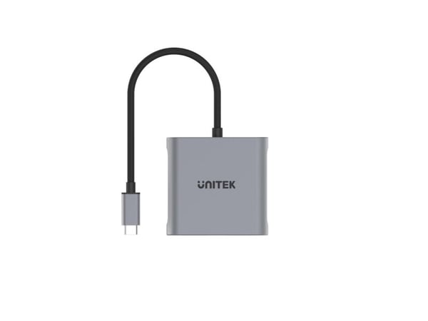 Unitek - Videokort - USB-C (hane) till DisplayPort (hona) - Thunderbolt 3 / Thunderbolt 4 / DisplayPort 1.4 - 15 cm - 8K60 Hz (7680 x 4320) stöd, d...