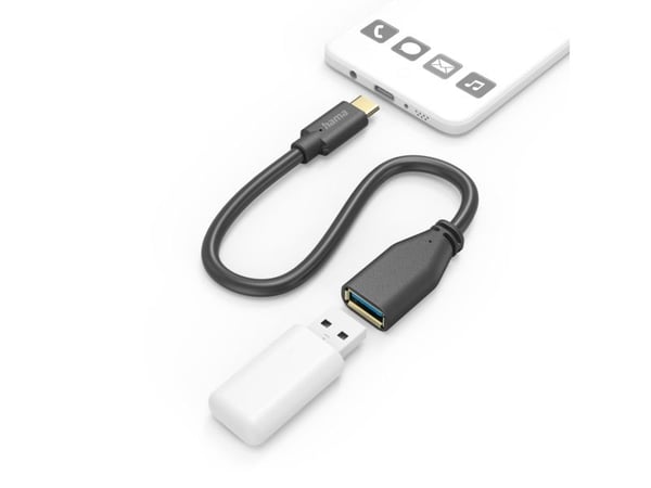 Hama 00201605, 0,15 m, USB C, USB A, USB 3.2 Gen 1 (3.1 Gen 1), 5 Gbit/s, Svart Hama 00201605, 0,15 m, USB C, USB A, USB 3.2 Gen 1 (3.1 Gen 1), 5 Gbit/s, Svart