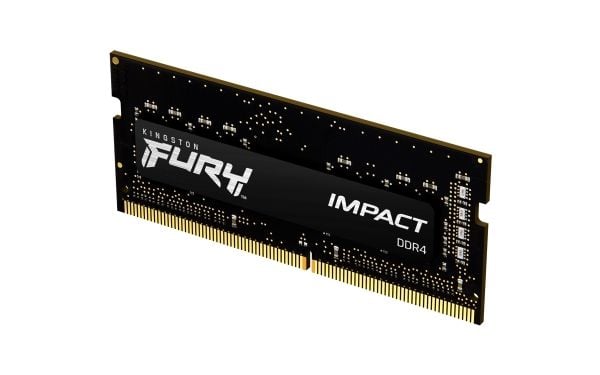 Kingston FURY Impact - DDR4 - modul - 16 GB - SO DIMM 260-pin - 3200 MHz / PC4-25600 - CL20 - 1.2 V - ikke-bufret - ikke-ECC - svart