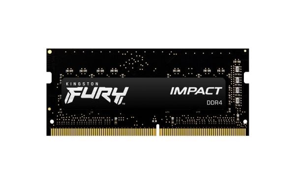 Kingston FURY Impact - DDR4 - modul - 16 GB - SO DIMM 260-pin - 3200 MHz / PC4-25600 - CL20 - 1.2 V - ikke-bufret - ikke-ECC - svart