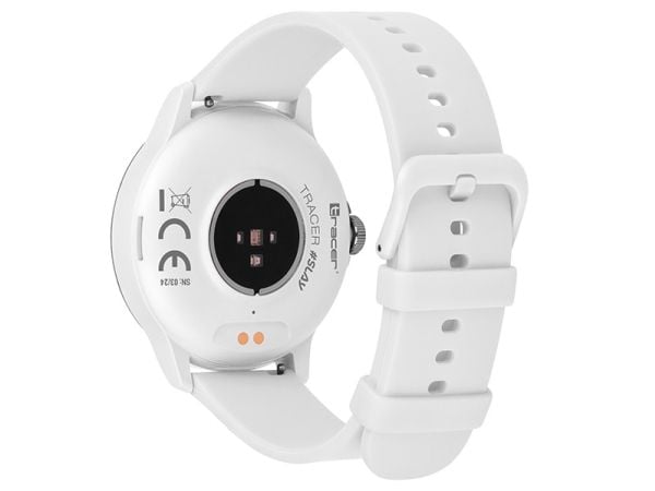 Tracer SMK3 SLAY - Smartklokke med stropp - hvit - display 1.28" - 128 MB - Bluetooth - 38.2 g