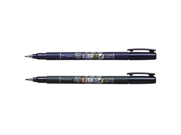 Tombow WS-BHS-2P, Svart, Svart, Rund, Vattenbaserat bläck, 2 styck, Blåsa