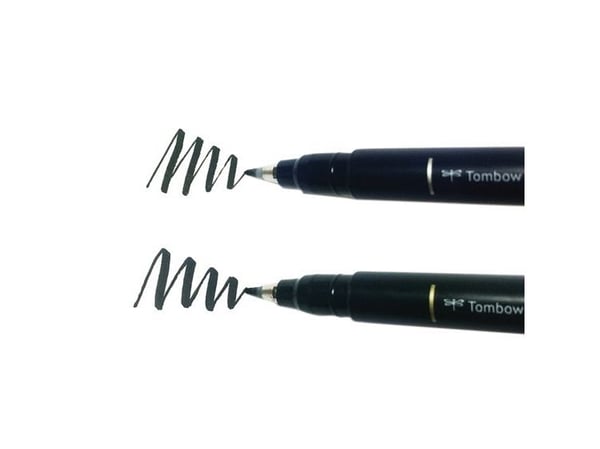 Tombow WS-BHS-2P, Svart, Svart, Rund, Vattenbaserat bläck, 2 styck, Blåsa