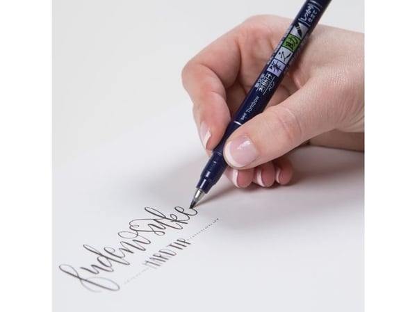Tombow WS-BHS-2P, Svart, Svart, Rund, Vattenbaserat bläck, 2 styck, Blåsa