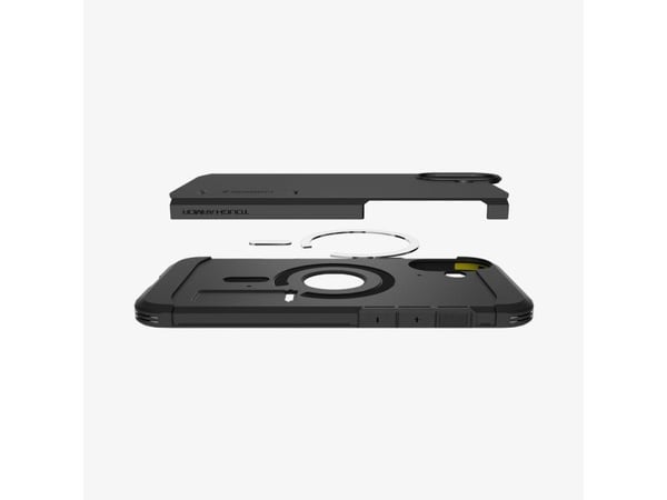 Spigen Tough Armor AI (MagFit), Suojus, Apple, iPhone 16, 15,5 cm (6.1"), Musta