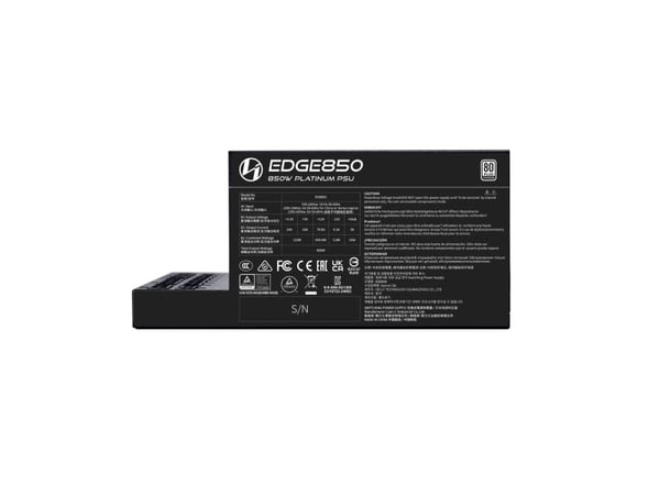 Lian Li EG0850, 850 W, 100 - 240 V, 100 W, 744 W, 100 W, 91,89 %