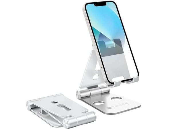 Techly I-SMART-STAND6, Mobiltelefon/Smartphone, Passiv hållare, Skrivebord, Sølv