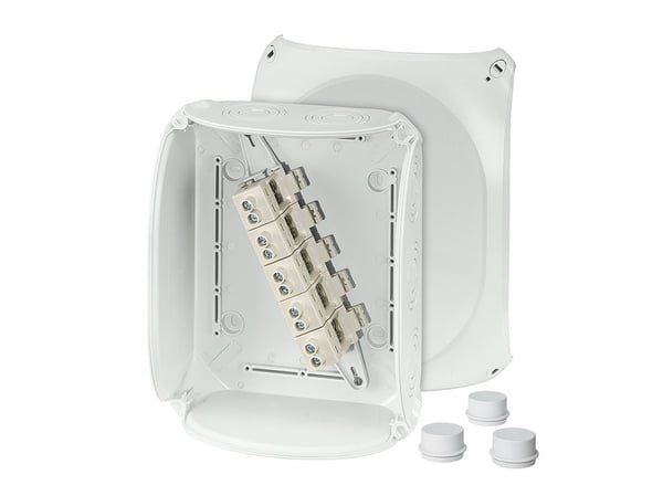 Hensel DK 2525 G Forgreningskasse (L x B x K) 112 x 255 x 205 mm Gråhvid (RAL 7035) IP65, IP55 1 stk