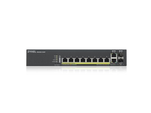 ZYXEL GS2220-10HP, EU-ALUE, 8 PORTIN GBE L2 POE-LIITIN GBE UPLINKILLÄ (1 VUODEN NCC PRO PACK -LISENSSI MUKANA)