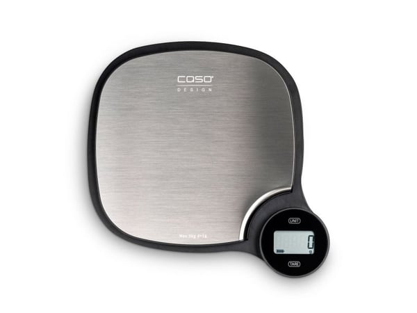 Caso Kitchen EcoMaster, 5 kg, 1 g, Sort, Rustfritt stål, Metall, Benkeplate, g, ml, oz