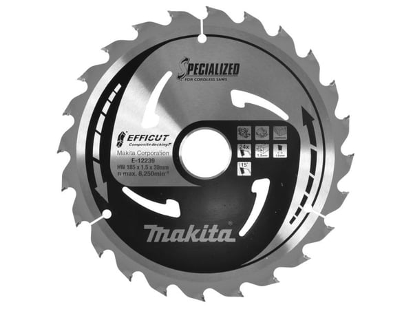 Makita E-12239, Plast, Tre, 18,5 cm, 2 cm, 8250 RPM, 1,5 mm, Makita
