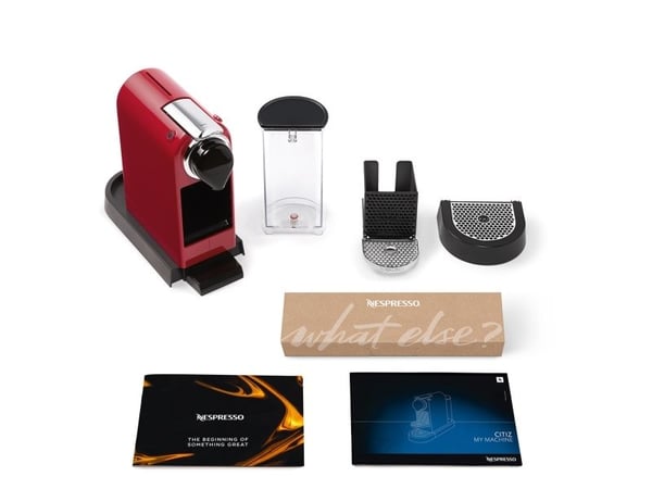 Krups Nespresso CitiZ XN741510 - Kaffemaskin - 19 bar - Kirsebærrød