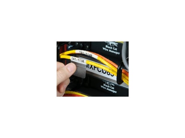 Brady, M7-19-427, vinyl, selvlaminerende, hvit/transparent, matt, 25,40 x 9,53(25,40) mm, for kabeldiameter fra 2,70 - 5,10 mm, permanent (250 E.) ...