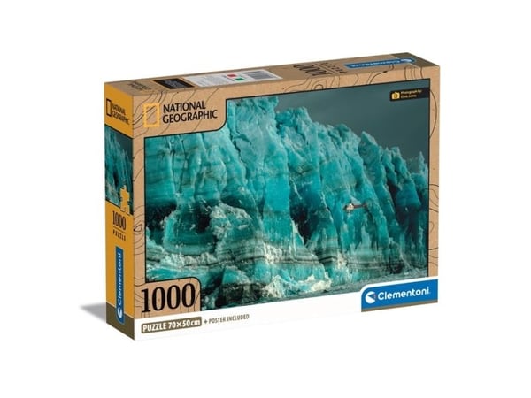 Clementoni Puslespil National Geographic Hubbard Glacier, 1000 brikker, 50*70cm