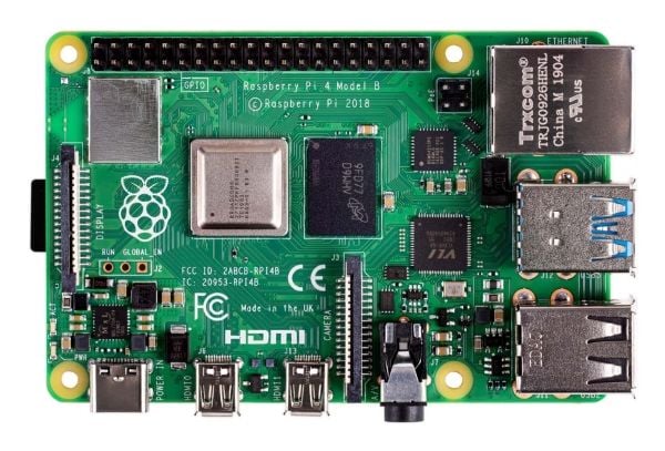 Raspberry Pi 4 Model B - Dator med ett kort - Broadcom BCM2711 / 1.5 GHz - RAM 4 GB - 802.11a/b/g/n/ac, Bluetooth 5.0