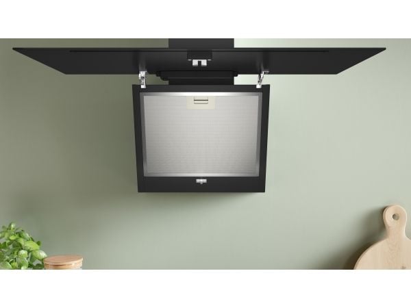 Bosch Serie | 2 DWK85DK60 - Panser - skorsteinvinklet - bredde: 79 cm - dybde: 32.5 cm - ekstraksjon og resirkulasjon (-) - svart