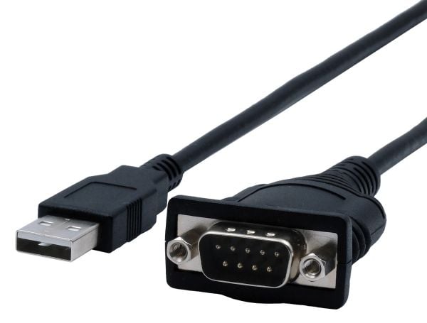 EXSYS EX-13002, Musta, 1,8 m, USB A-tyyppi, RS-232, Uros, Uros
