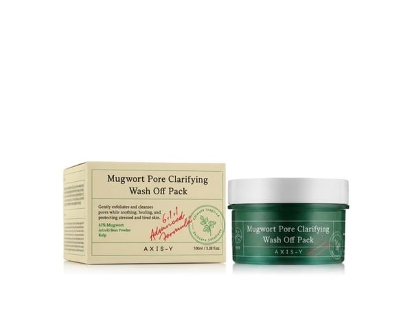AXIS-Y_Mugwort Pore Clarifying Wash Off Pack puhdistava kasvonaamio, jossa on mugwort 100ml