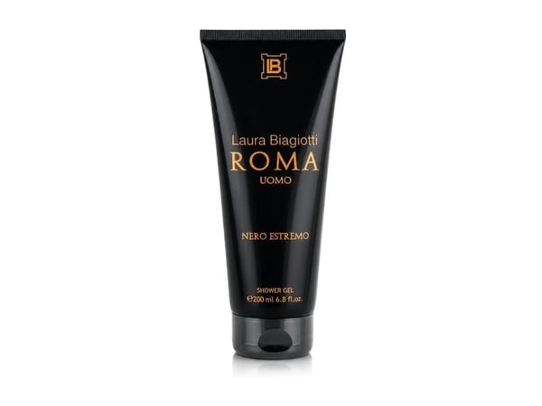 Laura Biagiotti Roma Uomo Nero Estremo, Badtvål, 200 ml, Vuxna, Män, Kropp, Normal hud