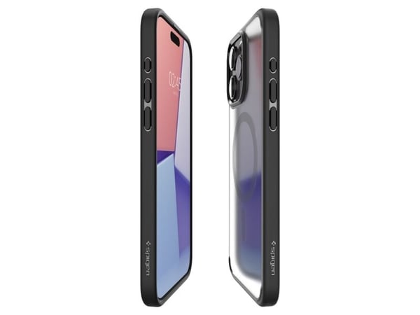 Spigen Ultra Hybrid MagFit - Baksidedeksel for mobiltelefon - MagSafe-samsvar - polykarbonat, termoplast-polyuretan (TPU) - frostsvart - for Apple ...