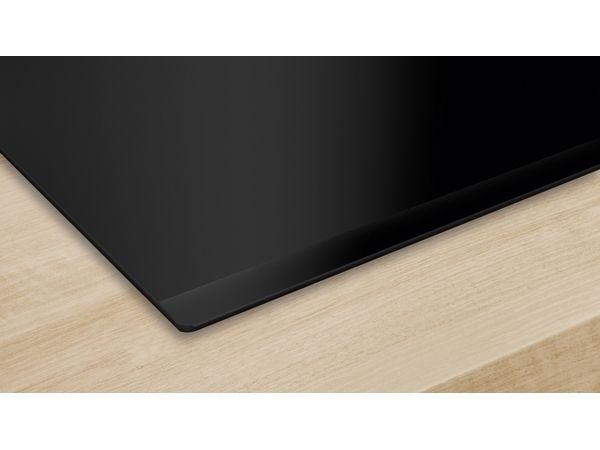 Siemens iQ300 EH645BFB6E, Svart, Rustfritt stål, Innebygget, 60 cm, Sonebasert induksjon, Glass-keramikk, 4 zone(s)