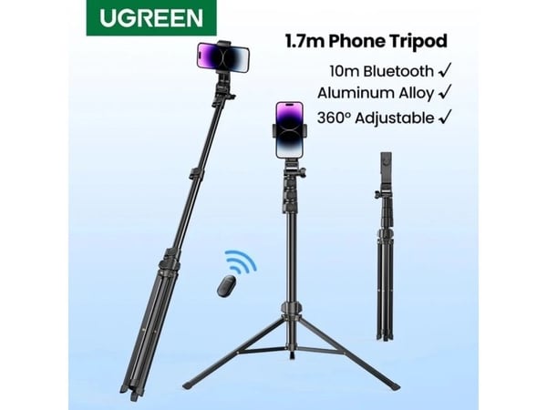 Ugreen 15062, Smartphone, Svart, Varje varumärke, Akrylnitrilbutadienstyren (ABS), Aluminium, Silikon, 360°, 18,3 cm (7.2")