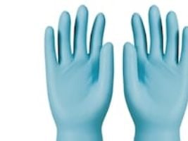 Käsineet Dermatril 743, nitriili, koko 7, laatikko 50 kpl.
