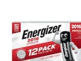 Energizer knappcellebatteri CR 2016 3 V 12 stk 90 mAh litium