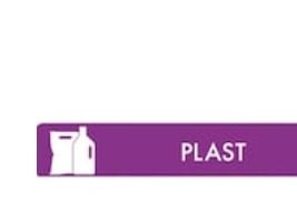 Piktogram plast, 3 x 16 cm, lilla