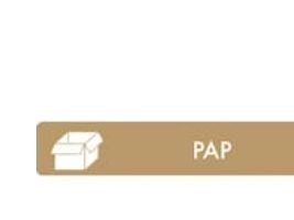 Piktogram, pap, 3 x 16 cm, brun