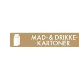 Piktogram, mad- & drikkekartoner, 3 x 16 cm, brun