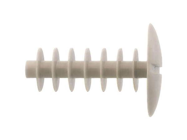 Fischer AD 12 x 40 W, 100 styck, Vit, white, Plast, Inomhus & utomhus