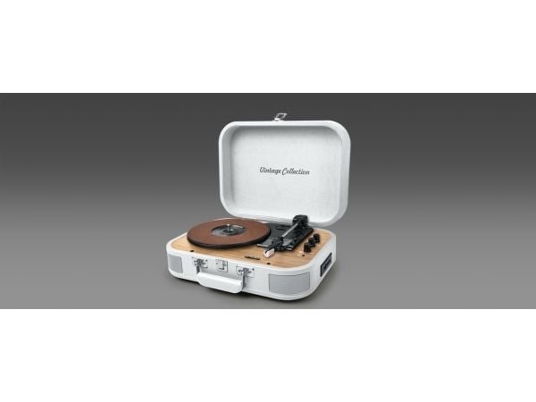 Muse MT-201 WW, Automaattinen, Valkoinen, 45,75,33 RPM, Rotaatio, 3,5 mm, 10 W