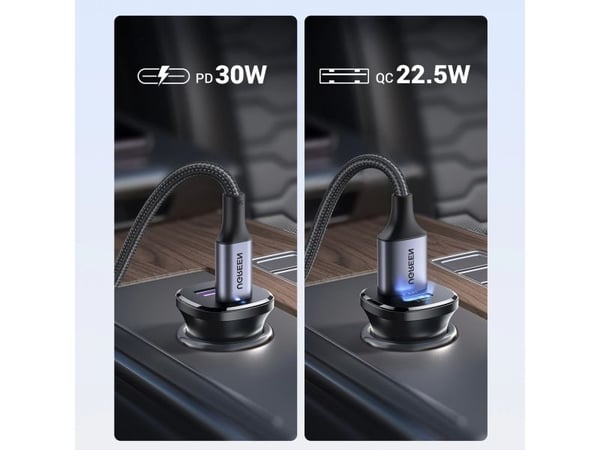 Ugreen EC305 USB-C + USB billader, 30W (svart)