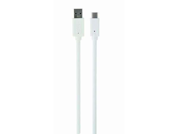 Cablexpert - USB-kabel - USB (hane) till USB-C (hane) - USB 3.0 - 3 A - strömöverföring upp till 36 W, formpressad - vit