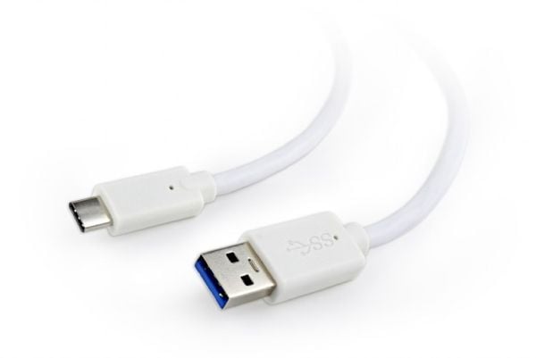 Cablexpert - USB-kabel - USB (hane) till USB-C (hane) - USB 3.0 - 3 A - strömöverföring upp till 36 W, formpressad - vit