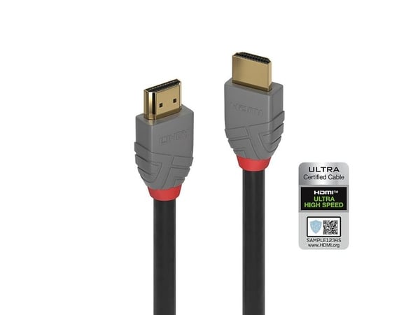 Lindy 36953, 2 m, HDMI Type A (Standard), HDMI Type A (Standard), 3D, 48 Gbit/s, Svart