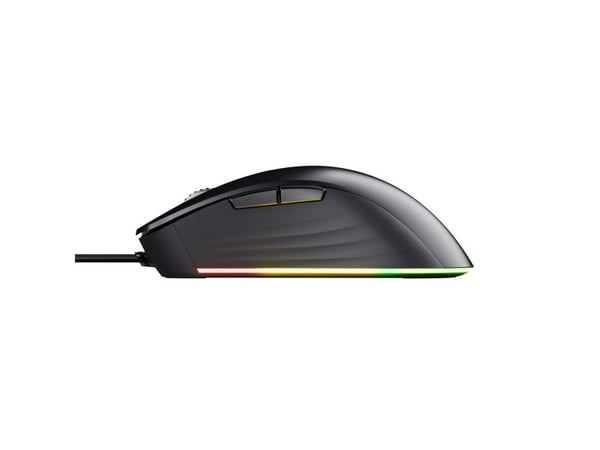 Trust GXT 924 YBAR+ - Mus - høyrehendt - optisk - 6 knapper - kablet - USB - svart