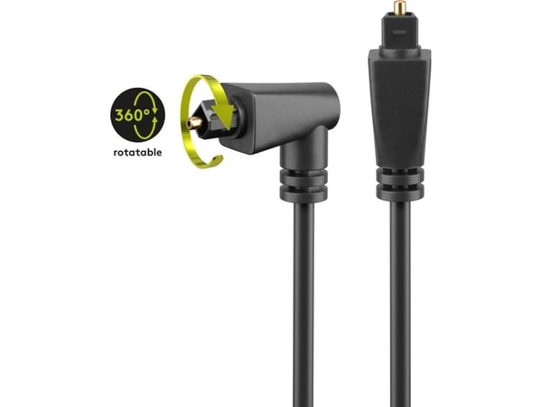 Goobay 41594, TOSLINK, Hanstik, TOSLINK, Hanstik, 1 m, Sort