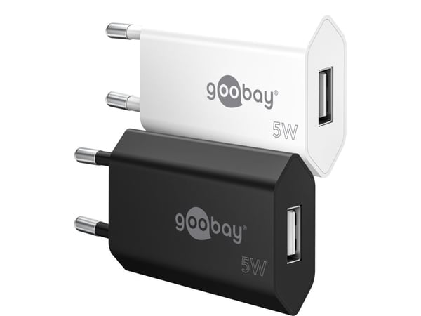 goobay - Strømadapter - 5 watt - 1 A (USB) - hvit