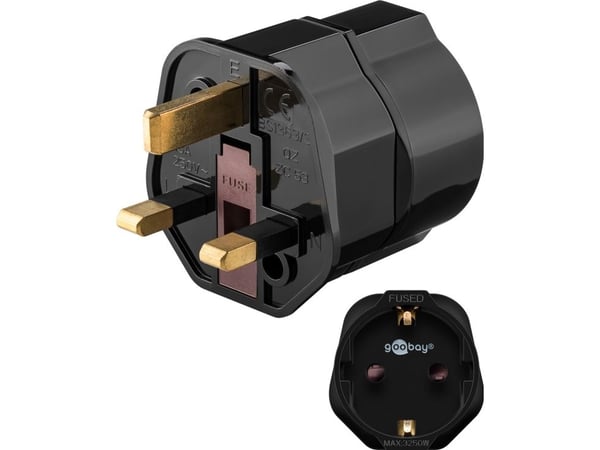 Goobay UK nätadapter, svart