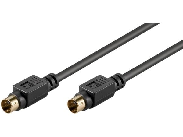goobay - Videokabel - S-Video - 4-stifts mini-DIN hane till 4-stifts mini-DIN hane - 2 m - skärmad