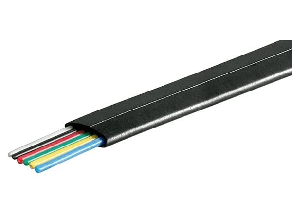 goobay - Telefonkabel i bulk - platt - svart